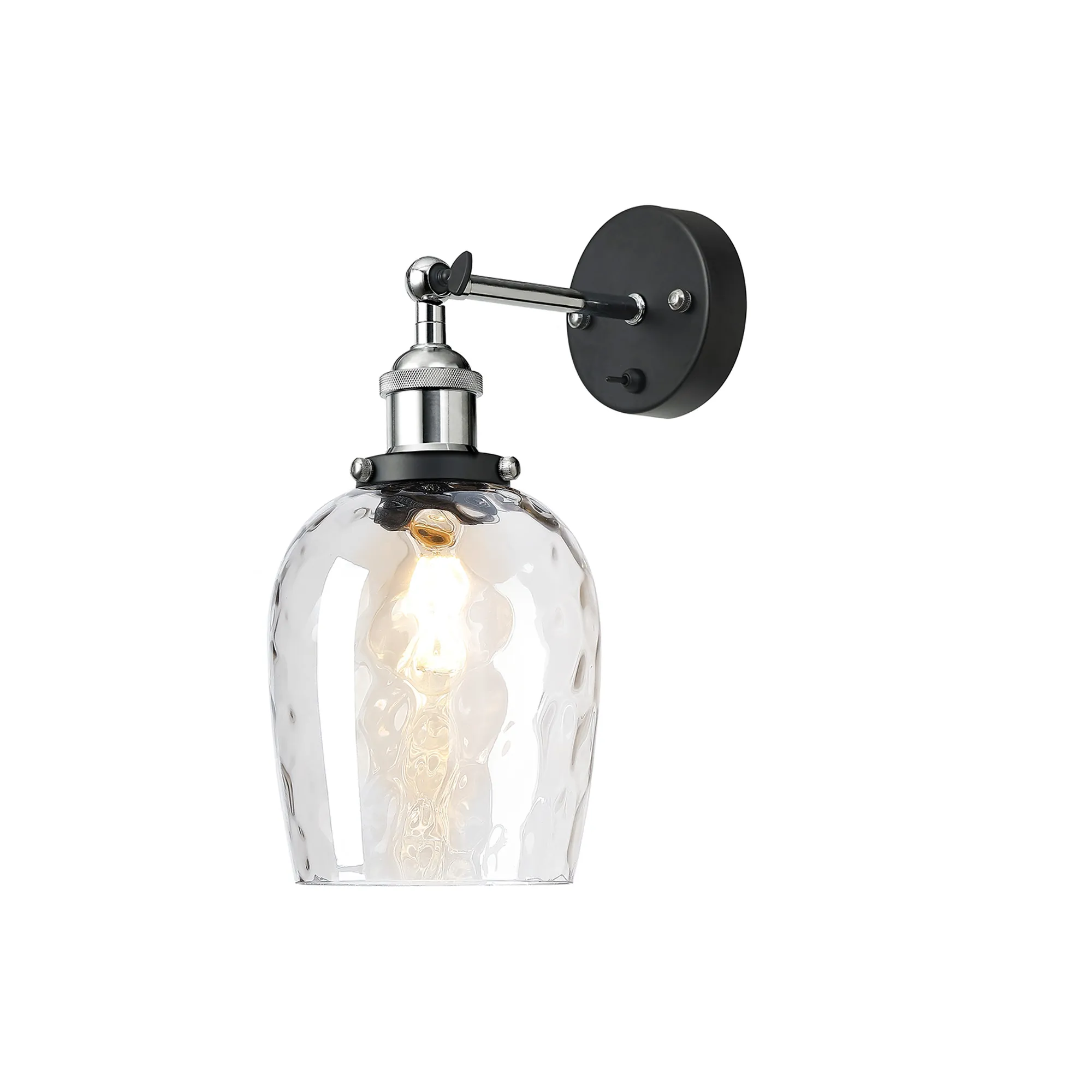 Cawdor Polished Chrome Wall Lights Deco Armed Wall Lights